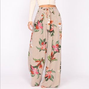 Floral Tie Pants